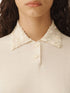 fine-knit polo top